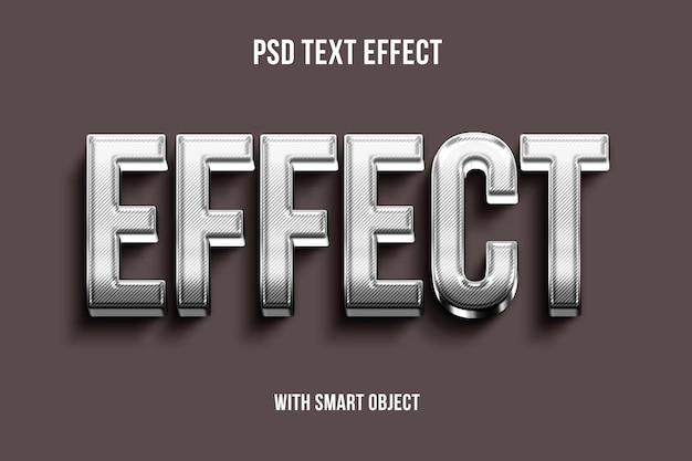 PSD chrome effect font style