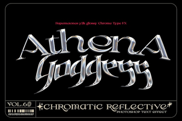 Chrome Glossy 3D High Reflective Metal Texteffect