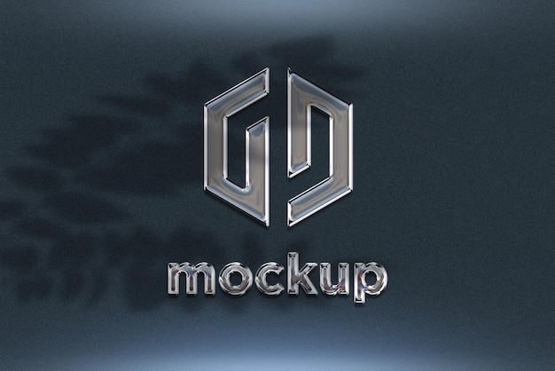 Mockup del logo di chrome