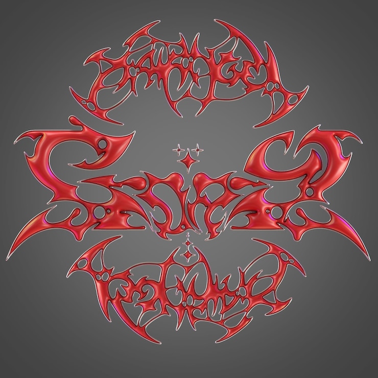 PSD chrome rendering 3d