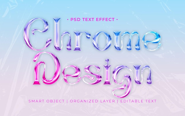 PSD chrome style text effect