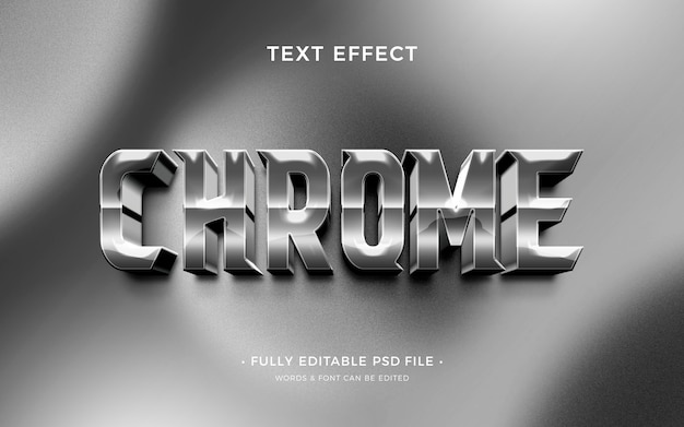 PSD chrome-teksteffect