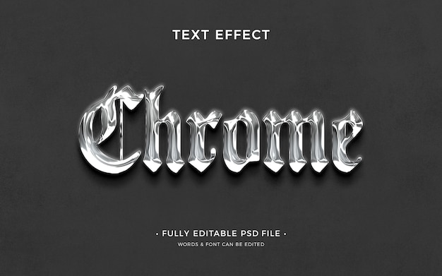 PSD chrome-teksteffect