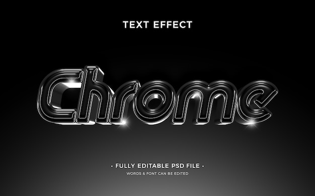 PSD chrome-teksteffect