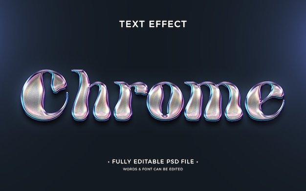 PSD chrome-teksteffect