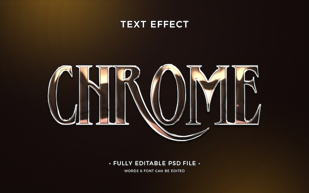 Chrome text effect