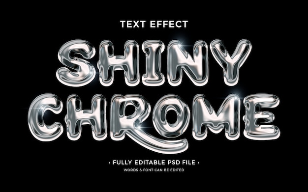 PSD chrome text effect