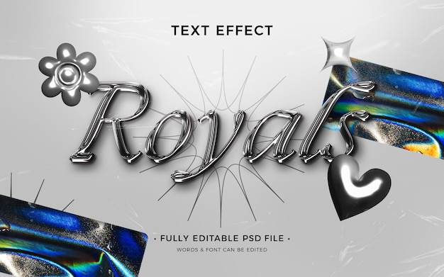 PSD chrome  text effect