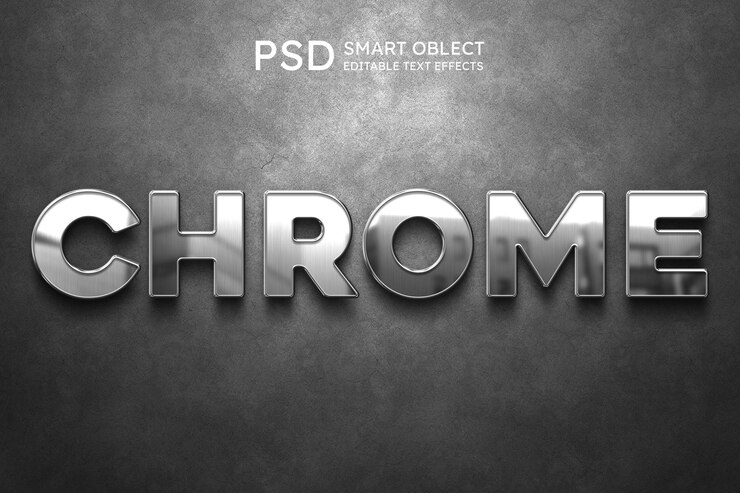 PSD 크롬 텍스트 스타일 효과