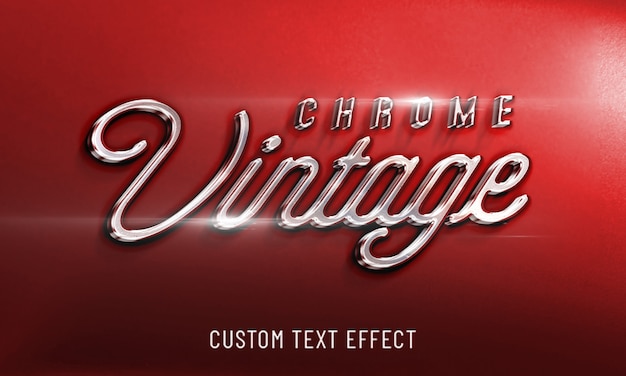 Chrome vintage shiny text effect