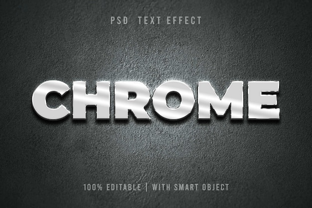 Редактируемый эффект chromium text