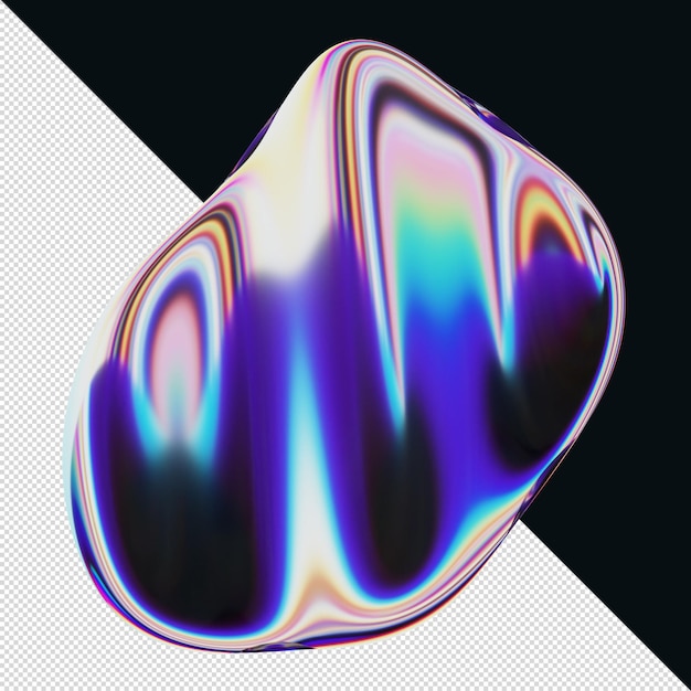 Chroom-effect 3D-element voor afdrukken of web