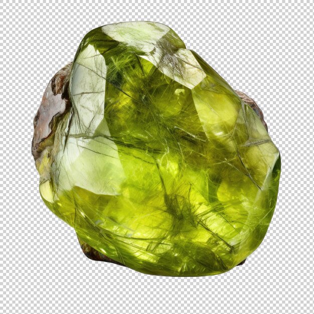 PSD chrysoberyl gem isolated on transparent background generative ai