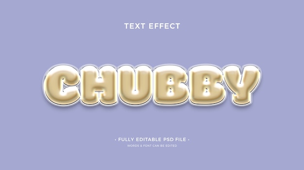 PSD chubby text effect