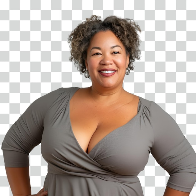 PSD chubby woman transparent background