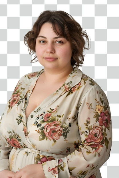 PSD chubby woman transparent background