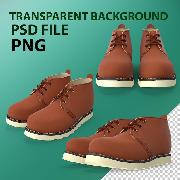 PSD chukka work boots png