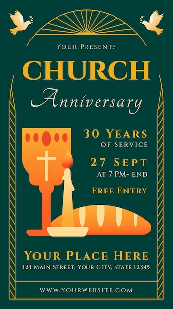 Church Anniversary Social Media Story
