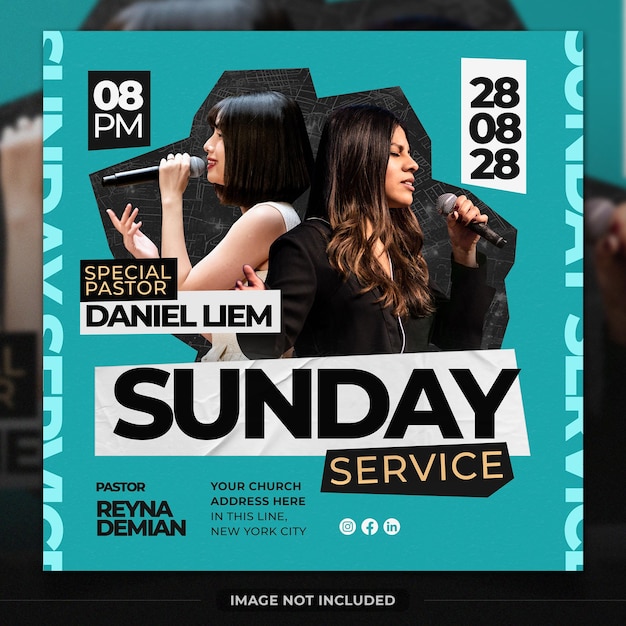 Church banner social media template