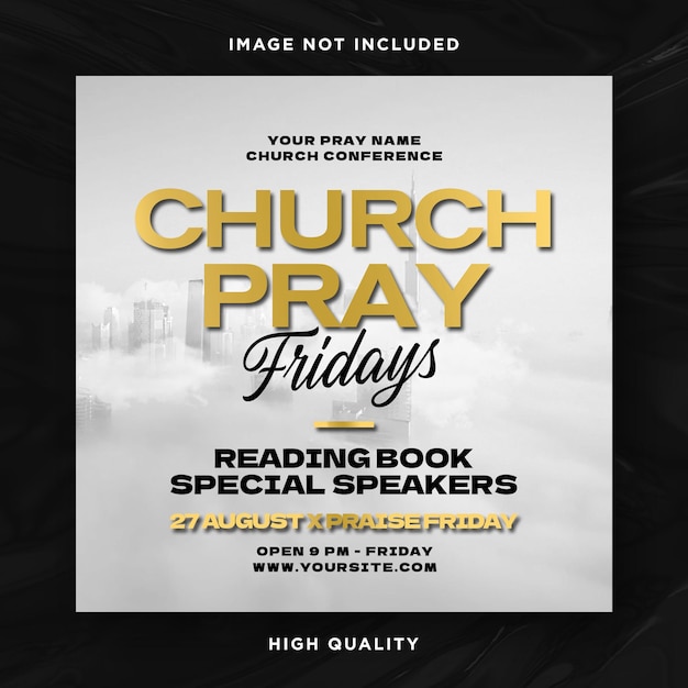 PSD church conference flyer design template