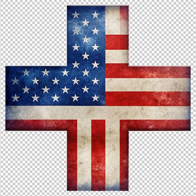 Church cross on transparent background