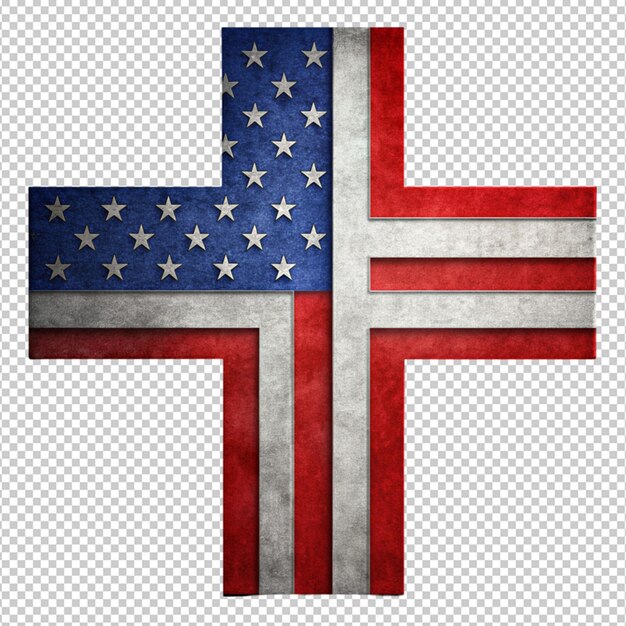 PSD church cross on transparent background