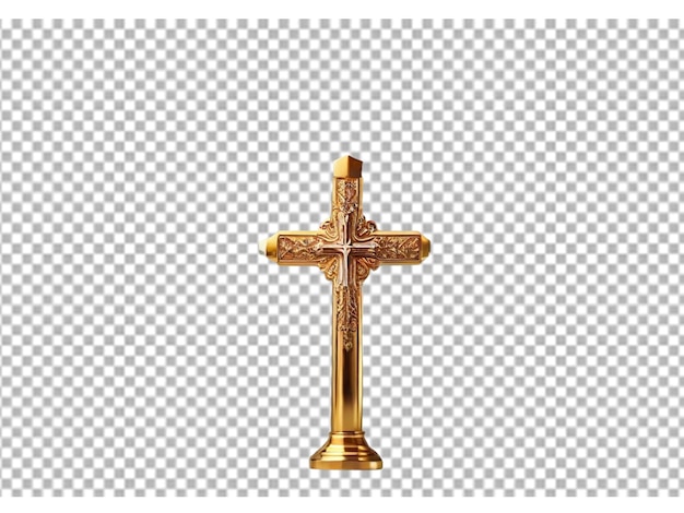 Church cross on transparent background