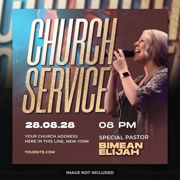 Church event banner social media ads