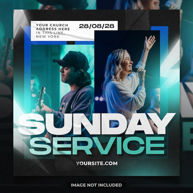 PSD church event flyer template