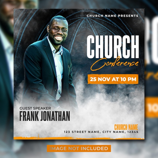 PSD church flyer social media post banner