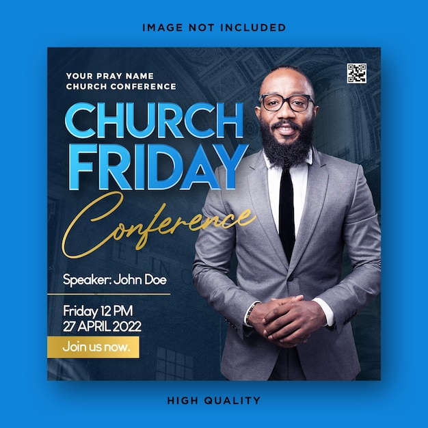 PSD church flyer template design