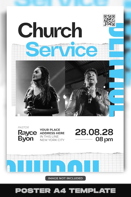 Church gospel poster banner template