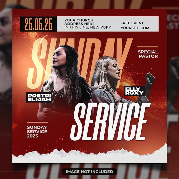 PSD church poster conference flyer template