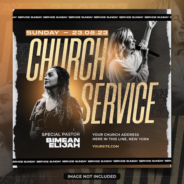 Church service design template