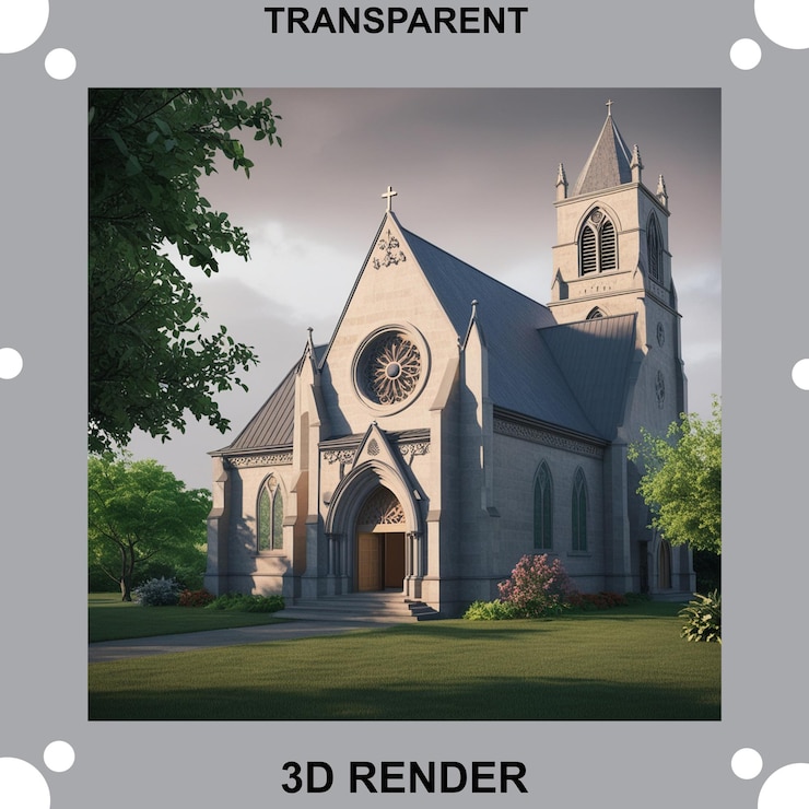 PSD church transparent background