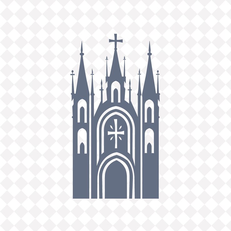PSD a church with a cross on the top of it