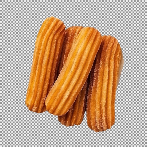 PSD churros stacked and isolated on white background