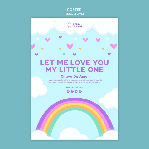 PSD chuva de amor print template