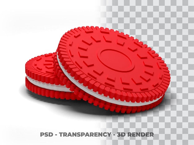 Ciasteczka Oreo Cookies Render 3d Z Przezroczystym Tlem