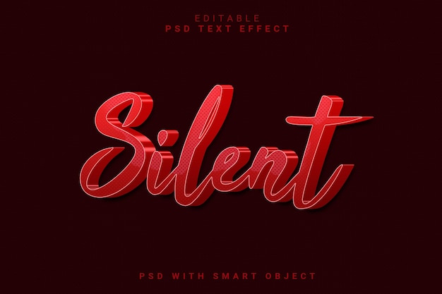 Cichy efekt tekstu 3d