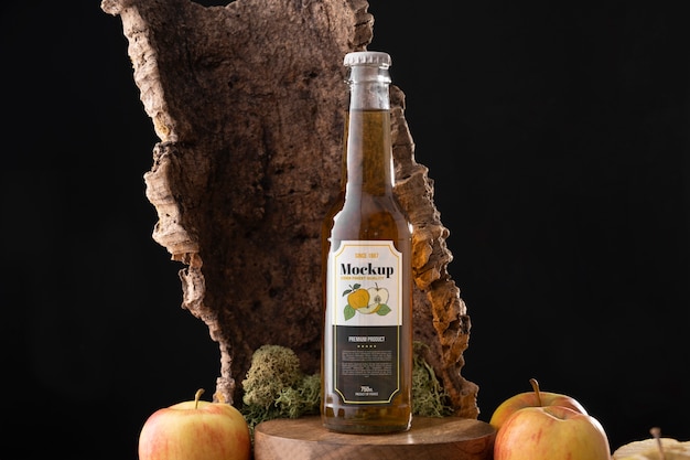 PSD ciderflesmodel met fruit