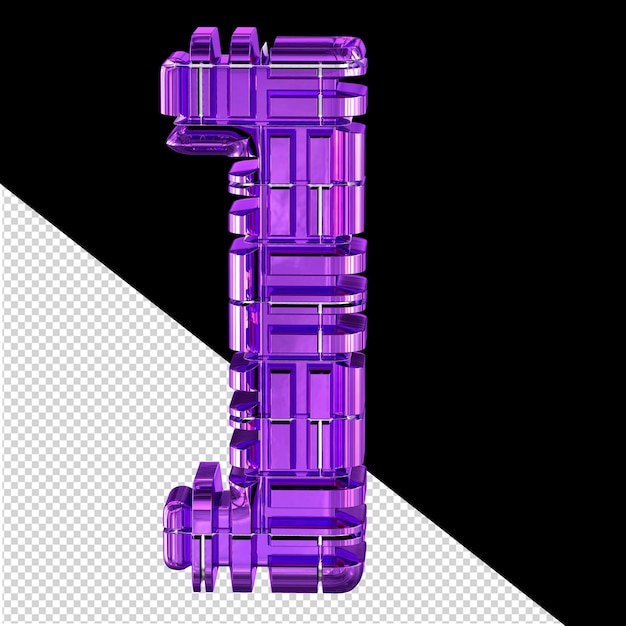 Ciemnofioletowy Przekształcony Symbol 3d