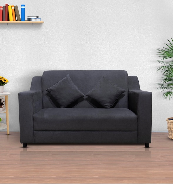 Ciemnoszara sofa z makietą tła PSD