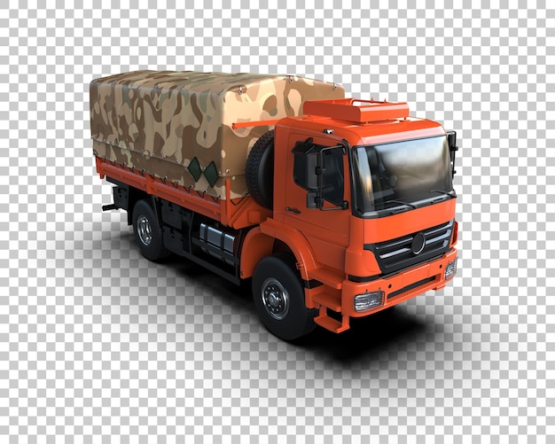 PSD ciężarówka izolowana na tle ilustracja renderingu 3d
