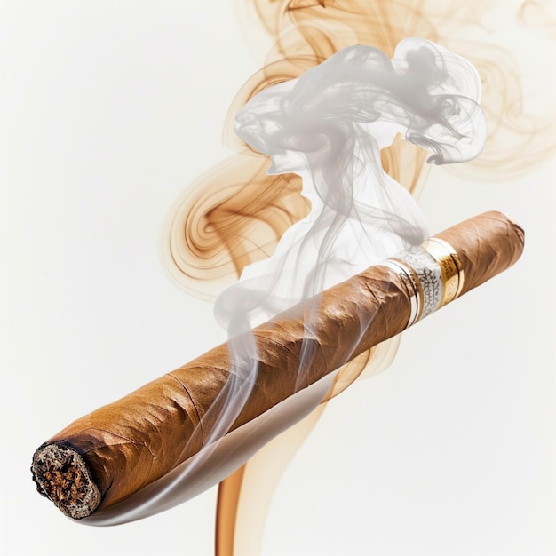 PSD cigar smoke isolated on transparent background