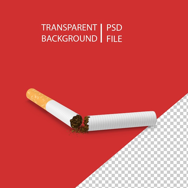 PSD cigarette broken png