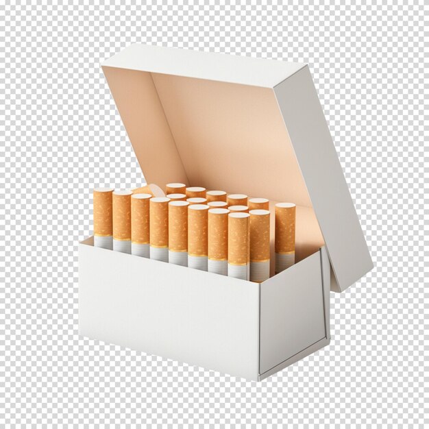 PSD cigarette isolated on transparent background