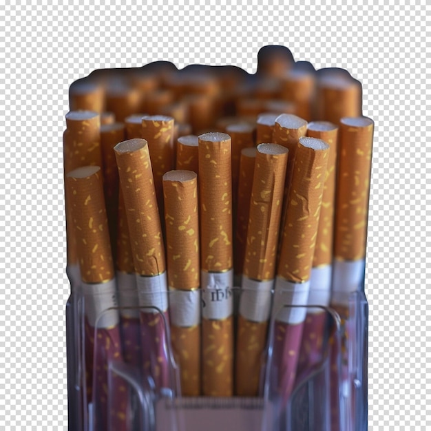 PSD cigarette isolated on transparent background