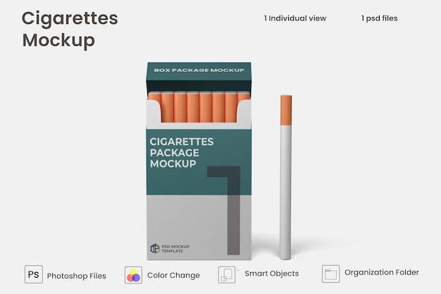 Cigarette package mockup premium psd