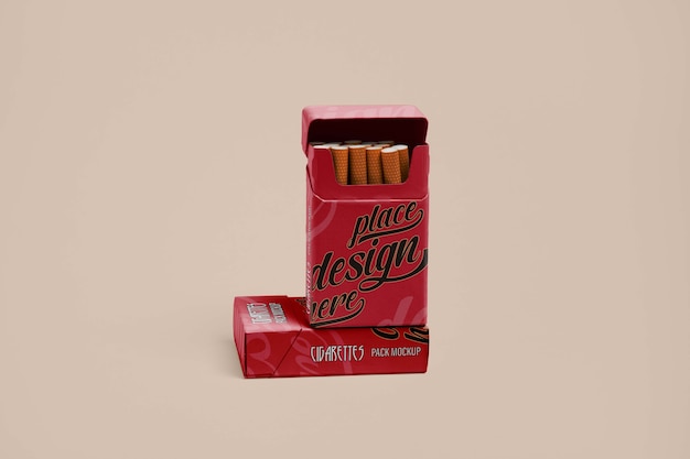 PSD cigarette packaging mockup design